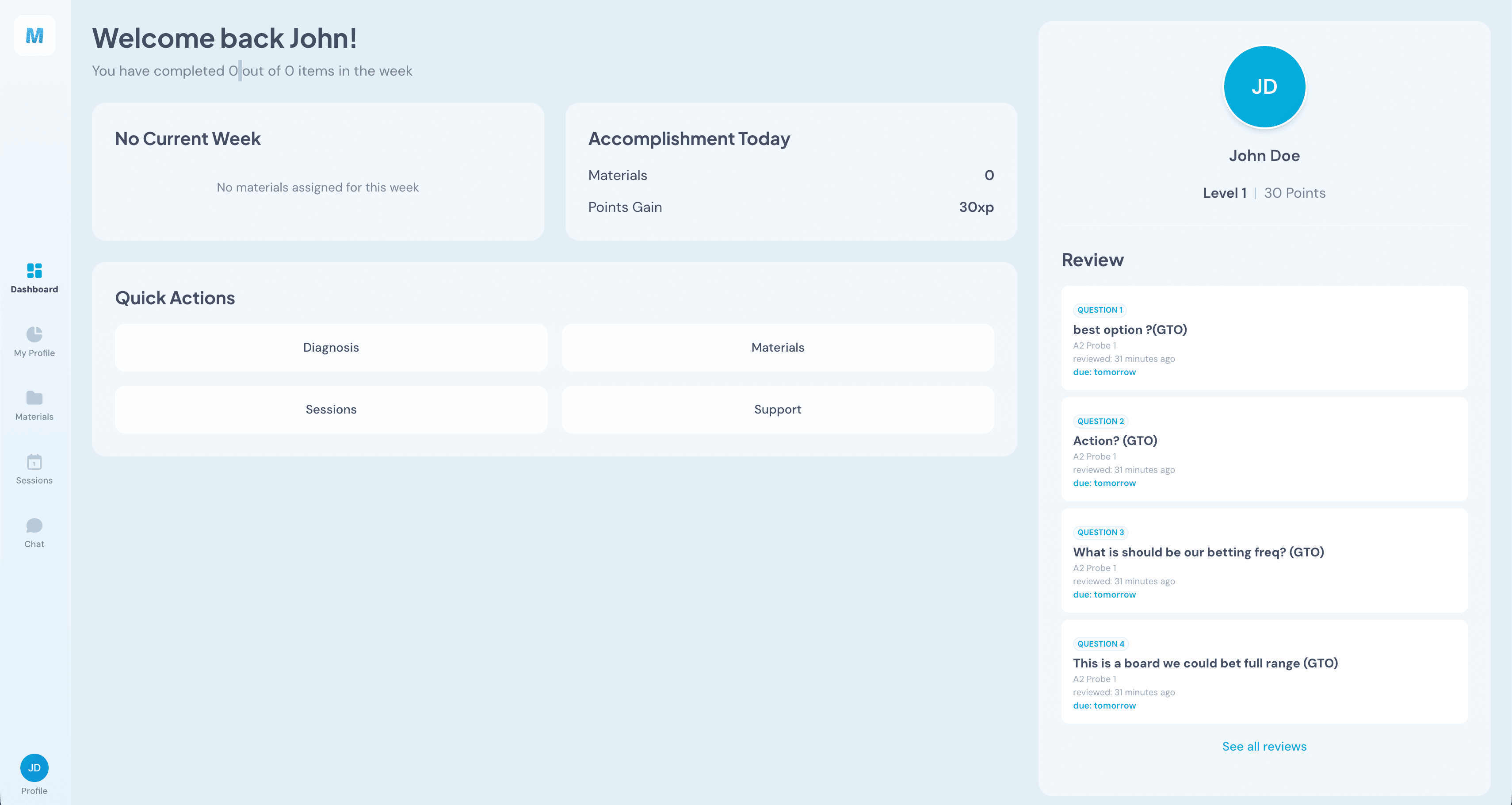 MTTCoaching Dashboard